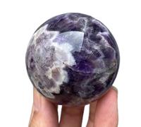 PKNVKZIDK Crystals Sphere Amethyst Crystal Ball Decor with Stand,Round Stones Pocket Polished for and Divination,9cm/3.5in