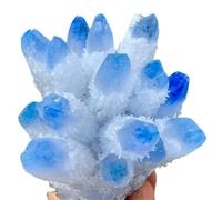 PKNVKZIDK Discovery Sky Blue Phantom Crystal Cluster Ore Home Office Decoration Craft Gifts Ornaments (Size : 400-450g)