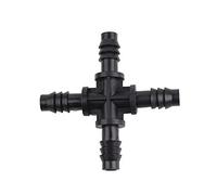 PKNVKZIDK Drip Irrigation Fittings 20 Pieces of Cross Straight Pipe for 8/11 Mm Hose 1/4' Connection Threaded Greenhouse Irrigation Pipe Fitting IT059