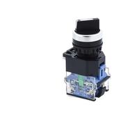 PKNVKZIDK Emergency Stop Switch 1 22mm LA38-11X2 20X3 2/3 Position Rotary Switch 4 Screws 10A400V Self-Locking/Self-resetting Power Rotary Switch(2P-Lock-Black-D)