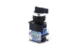 PKNVKZIDK Emergency Stop Switch 1 22mm LA38-11X2 20X3 2/3 Position Rotary Switch 4 Screws 10A400V Self-Locking/Self-resetting Power Rotary Switch(3P-Reset-Black-C)