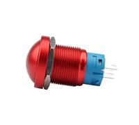 PKNVKZIDK Emergency Stop Switch 16mm 19mm 22mm Metal Push Button Switch Oxidation Color Self-Locking Self-Reset Mushroom Head Waterproof Switch 4A NO+NC(19mm,Locking)