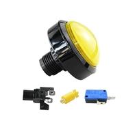 PKNVKZIDK Emergency Stop Switch 1pcs 60mm Game Accessories Button 60mm Convex Big Circle with Light Button Pattle Game Machine Big Circle Button Switch Reset(Yellow-1)
