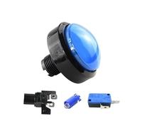 PKNVKZIDK Emergency Stop Switch 1pcs 60mm Game Accessories Button 60mm Convex Big Circle with Light Button Pattle Game Machine Big Circle Button Switch Reset(Bule-1)
