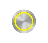 PKNVKZIDK Emergency Stop Switch 40MM momentary Metal Button Self-Locking Open Switch Reset Button with LED Light DIY Accessories 3-6V(Silver- Momentary,1NO1NC)