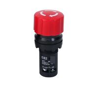 PKNVKZIDK Emergency Stop Switch Emergency Stop Button Switch On Off EB2 Series Red Mushroom Head Latching Self-Locked e-Stop Push Buttons 22mm 5A(Small Head)