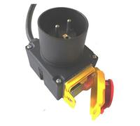 PKNVKZIDK Emergency Stop Switch HCK3T 2 in 1 Combination Waterproof Industrial Emergency Stop Electromagnetic Pushbutton Switches 2P + E KOA7 DZ08-1