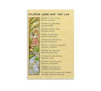 PKNVKZIDK Encouraging Quotes for Kids Poster, Values and Life Lessons Wall Art, Framed Print for Home or School Decor Unframed,12x18inch(30x45cm)