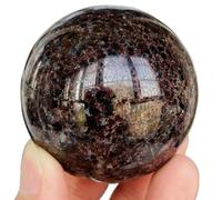 PKNVKZIDK Iron Alumina Garnet Wine red Crystal Ball Ornaments (Size : 250-300g)