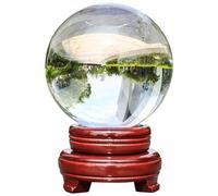 PKNVKZIDK K9 Transparent Crystal Ball 60-320Mm, Decorative Photography Accessory, Sphere, with Stand for Magical Shots Elegant Home Party Decor,200mm