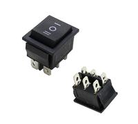PKNVKZIDK KCD4 1PCS Rocker Switch Power Switch ON-Off-ON 3 Position 6 Electrical Equipment with Light Switch 16A 250VAC/ 20A 125VA(Black ON-Off-ON)