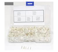 PKNVKZIDK Kit de Casquillos de cordón de 5 Modelos Mixtos de 1850 CS, Conectores a Tope sin Aislamiento de 0,5 a 2,5 mm², terminales de crimpado sin Aislamiento for Cable de 22 a 14 AWG