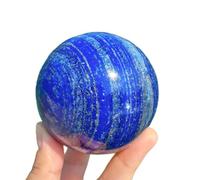 PKNVKZIDK Lapis Lazuli Crystal Sphere 7-8cm (2.7-3.1 inch) - Stone Ball for, Balancing, Home Office Decor, Birthday Gifts for Women, Decorative