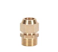 PKNVKZIDK Pipe Connector 10pcs Copper Flaring Directly 1/8" 1/4" 3/8" 1/4" Male Thread Brass Fitting Copper Expansion Estuary Flared Connector (Size : 6mm Pipe OD, Thread Specification : 14)
