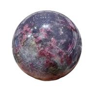 PKNVKZIDK Stone Unicorn Tourmaline Quartz Sphere Lepidolite Gem Crystal Ball Home Decoration(410-500g)