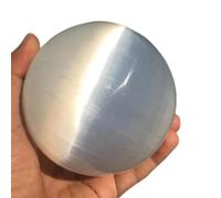 PKNVKZIDK Stone White Selenite Sphere Crystal Gypsum Ball Ornaments Raw Crafts Home Decor(750-800g)