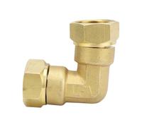 PKNVKZIDK Swivel Joint 1/2" Internal Thread/External Thread 90 Degree Brass Elbow Pipe Fitting Connector Joint(Gold)