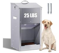 PKNYBZH Gravity - Comedero automático para perros con asa, de acero inoxidable, para interiores y exteriores, para perros grandes, comedero automático para perros de raza grande (25 libras)