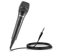 PKOJIN Micrófono dinámico de Karaoke para Cantar, micrófono Vocal con Cable para Karaoke, micrófono de Mano con Cable de 10 pies, micrófonos para Altavoz con Interruptor de Encendido/Apagado