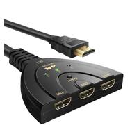 PKOUVOO Switch 4K 3D Divisor HDMI 3 entradas 1 salida para TV, Fire Stick, Roku, Laptop, PlayStation, Xbox, DVD