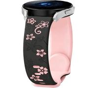 PKQTOP Flower Pulsera de Repuesto para Samsung Galaxy Watch 7/6 Classic 42mm/5 Pro 45mm, 20mm Deporte Brazalete Silicona Correa para Galaxy Watch 4 40mm/ FE/3 41mm/Active 2