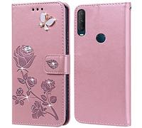 PKQTOP Funda para Alcatel 1S 2020/3L 2020 Carcasa,Ranuras Tarjetas,Soporte Plegable,Silicona TPU,Case Protectora Funda para Alcatel 1S 2020(6.22")