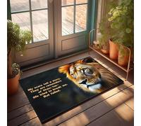 PKRD Divertido felpudo para exteriores con texto en inglés "My Scars Tell A Story. They Are Reminders Of When Life Tried To Break Me", decoración de oficina para hombres, letrero de bienvenida para