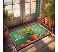 PKRD Felpudo con texto divertido que no puedes comprar apariencia, pero puedes plantar felicidad. Felpudo de bienvenida para interiores y exteriores para patio (40 x 60 cm)