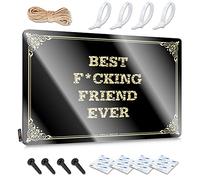 PKRD Letrero de bar para decoración del hogar, con texto en inglés "Best F*Cking Friend Ever" (20 x 30 cm)