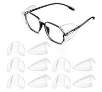 PKRFCJ 5 pares de protectores laterales de seguridad para gafas, protectores laterales deslizantes, deslizamiento flexible, para todo tipo de cristales de seguridad y lentes de sol, se adaptan a