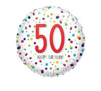 (PKT) Confeti Cumpleaños 50 Estándar Globo de aluminio S40