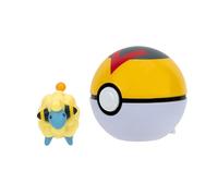 PKW3137 Clip'n'Go Poké Balls - Pelota de voltilam y nivelador, diseño oficial de Poké Ball con figura de 5 cm