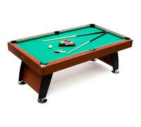 PL Ociotrends Mesa de Billar Semi Profesional Alejandría | Color Verde Clásico con Niveladores en Todas Las Patas | Incluye Juego Completo de Accesorios