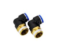 PL16-06 10Pcs L Shaped PT 3/4" Male Threaded to 16mm Tubing Pneumatic Quick Fitting
