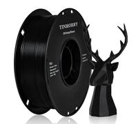 PLA Filamento 1,75 mm, TINMORRY Materiales de Impresión 3D Filamento 1 kg Spool, Negro