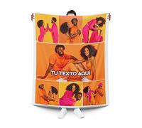 Pla Manta Personalizada Con Collage de Fotos 70x120 cm - Manta Con Fotos y Texto Para Sofá, Cama, Picnic - Regalo Personalizado (7 Fotos)