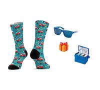 Pla Pla Pla Calcetines Estampados de Bomberos para Hombre y Mujer - Calcetas Divertidas con Diseño de Bombero, Regalo Original - REGALO GAFAS SOL Y NEVERA