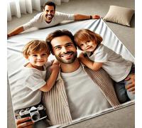 Pla Pla Pla Manta Personalizada Día del Padre | Suave, Cálida y con Imagen HD Papá, Desgaste, Colores Intensos Sorprender! 5 Puntos Clave: