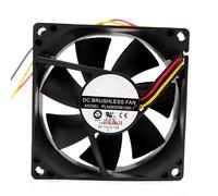 PLA08025B12M-1 8025 DC Fan, 3-Wire Tach Ball Bearing PC Chassis Power Supply Fan