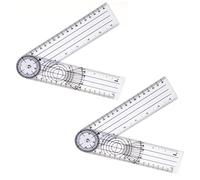 PLABBDPL 2 Pcs Goniómetro Fisioterapia 14pulgadas/36cm Goniometro Articular Medidor de Ángulos 360 °Goniómetro Ortopédico Manual para Calcular Rodilla Hombro Cadera Codo para Fisios Hacer Prácticas