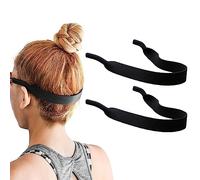 PLABBDPL 2 piezas de cordón elástico para anteojos, correa elástica para el cuello, cordón para anteojos deportivos, cordón para anteojos, soporte para cadena para hombres, mujeres, niños, negro
