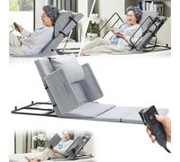 PLABNK Almohada De Cuña Eléctrica, Respaldo De Cama Elevable Ajustable/2-65°, Carga: 80 Kg-100 Kg, Barandilla Extraíble, Reduce La Carga De Los Cuidadores, para Personas Mayores,190×85CM