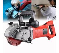 PLABNK Máquina Cortadora Pared, 6500R/MIN, Ranurado: 42 × 42 Cm, Mango Antideslizante, Método Eliminación Polvo: Succión Húmeda con Agua/Viento, con Cubierta Protectora, para Ladrillo,Red