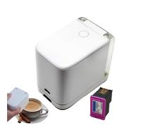 PLABNK Mini Impresora de Alimentos de Inyección de Tinta a Color, Manual/Portátil, Resolución: 1200 dpi, Control de App+ Fácil de Usar, con Cartuchos, para Alimentos, Sellos,White