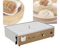 PLABNK Vaporizador Eléctrico De Alimentos De 2/4/6 Orificios, Calentamiento con Tubo En U De Acero Inoxidable, Control De Temperatura (30-110 °C), con Alarma Ebullición Seco, para Bollos,6 Holes