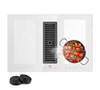 Placa 2 en 1 de Klarstein con extractor integrado, placa de inducción con extractor para isla de cocina, placa con extractor integrado, 391 m³/h de caudal de aire, control táctil, clase energética A