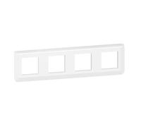 Placa - 4 x 2 módulos - Blanco - Legrand Mosic 078808L
