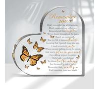 Placa acrílica con forma de corazón para decoración de duelo, regalo conmemorativo, pisapapeles, decoración de recuerdo funerario, dolor, condolencia, adornos conmemorativos para la pérdida de un ser