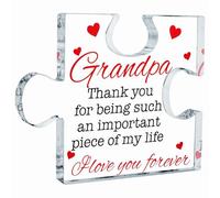 Placa acrílica con impresión UV para abuelo, regalo de cumpleaños y Navidad, recuerdo para el día del padre, Acción de Gracias, vacaciones, ocasión especial para el abuelo