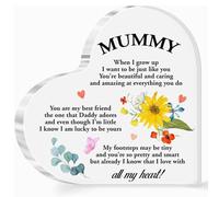 Placa acrílica con texto en inglés «To My Mom Gift from Daughter Son» con texto en inglés «When I Grow Up I Want To Be Just Like You», placa para madres, cumpleaños, Navidad, día de la madre